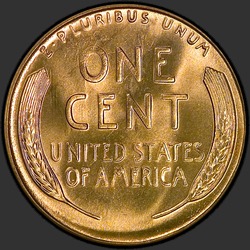 реверс 1¢ (penny) 1939 "USA - 1 sent / 1939 - S"