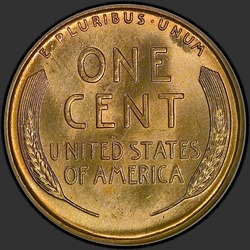 реверс 1¢ (пенни) 1940 "USA - 1 Cent / 1940 - Lincoln Cents, Wheat Reverse 1940"
