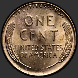 реверс 1¢ (пенни) 1950 "USA - 1 Cent / 1950 - Lincoln Cents, Wheat Reverse 1950"