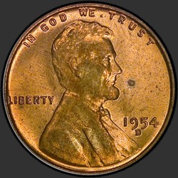 аверс 1¢ (penny) 1954 "ABD - 1 Cent / 1954 - D"