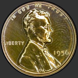 аверс 1¢ (penny) 1956 "미국 - 1 센트 / 1956 - 증거"