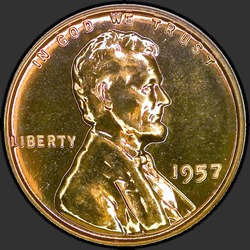 аверс 1¢ (penny) 1957 "USA - 1 Cent / 1957 - Dowód"