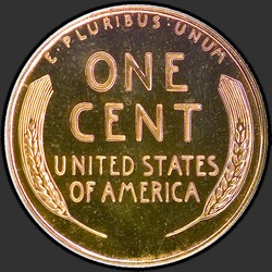 реверс 1¢ (penny) 1957 "USA - 1 Cent / 1957 - Proof"