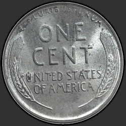 реверс 1¢ (пенни) 1944 "USA - 1 Cent / 1944 - Lincoln Cents, Wheat Reverse 1944"