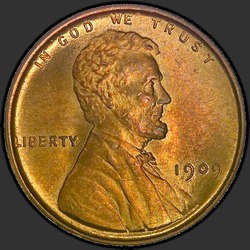аверс 1¢ (пенни) 1909 "ЗША - 1 Cent / 1909 - LINCOLN MSBN"