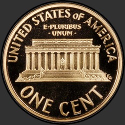 реверс 1¢ (penny) 1990 "미국 - 1 센트 / 1990 - 증거 S"