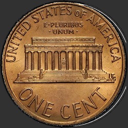 реверс 1¢ (penny) 1973 "USA - 1 Cent / 1973 - S"