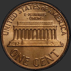 реверс 1¢ (penny) 1975 "USA - 1 Cent / 1975 - D"