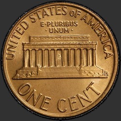 реверс 1¢ (penny) 1980 "EUA - 1 Cent / 1980 - P"