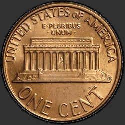 реверс 1¢ (penny) 1980 "EUA - 1 Cent / 1980 - D"
