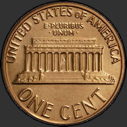 реверс 1¢ (penny) 1981 "USA  -  1セント/ 1981  -  D"