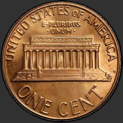 реверс 1¢ (penny) 1983 "EUA - 1 Cent / 1983 - D"