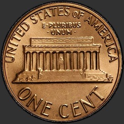 реверс 1¢ (penny) 1985 "USA  -  1セント/ 1985  -  P"