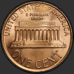 реверс 1¢ (пенни) 1986 "США - 1 Cent / 1986 - D"