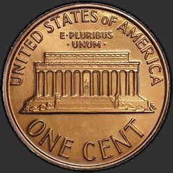реверс 1¢ (penny) 1987 "USA - 1 Cent / 1987 - P"