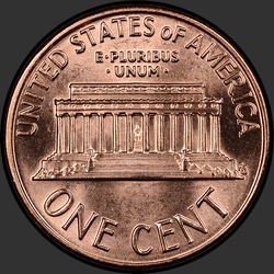 реверс 1¢ (penny) 1989 "الولايات المتحدة الأمريكية - 1 سنت / 1989 - P"