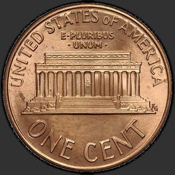 реверс 1¢ (penny) 1989 "USA  -  1セント/ 1989  -  D"