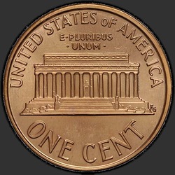 реверс 1¢ (penny) 1991 "EUA - 1 Cent / 1991 - P"