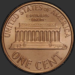 реверс 1¢ (penny) 1991 "EUA - 1 Cent / 1991 - D"
