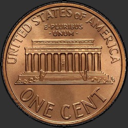 реверс 1¢ (penny) 1995 "미국 - 1 센트 / 1995 - D"