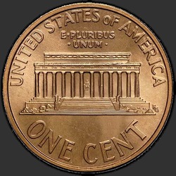 реверс 1¢ (penny) 1998 "미국 - 1 센트 / 1998 - P"