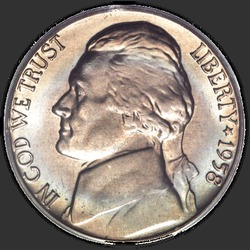 аверс 5¢ (nickel) 1958 "संयुक्त राज्य अमरीका - 5 सेंट / 1958 - डी"