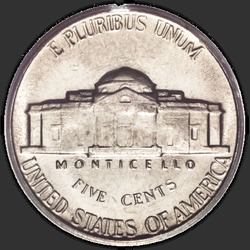 реверс 5¢ (nickel) 1961 "USA  -  5セント/ 1961  -  P"