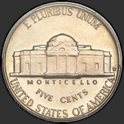 реверс 5¢ (nickel) 1961 "USA  -  5セント/ 1961  -  D"