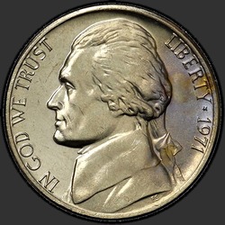 аверс 5¢ (никель) 1971 "США - 5 Cents / 1971 - P"