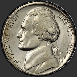 аверс 5¢ (nickel) 1971 "USA  -  5セント/ 1971  -  D"