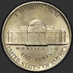 реверс 5¢ (никель) 1980 "США - 5 центов / 1980 - P"