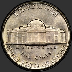 реверс 5¢ (никель) 1947 "США - 5 Cents / 1947 - P"