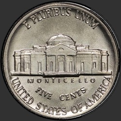 реверс 5¢ (никель) 1985 "США - 5 Cents / 1985 - D"