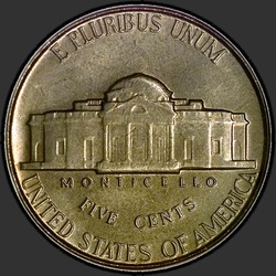 реверс 5¢ (nickel) 1951 "USA  -  5セント/ 1951  -  P"