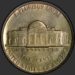 реверс 5¢ (никель) 1955 "США - 5 Cents / 1955 - D"