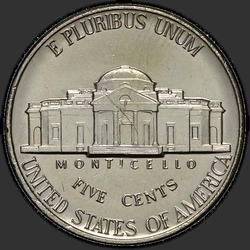 реверс 5¢ (никель) 1994 "США - 5 Cents / 1994 - D"