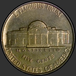 реверс 5¢ (nickel) 1957 "الولايات المتحدة الأمريكية - 5 سنت / 1957 - P"