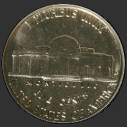 реверс 5¢ (никель) 1962 "США - 5 Cents / 1962 - D"