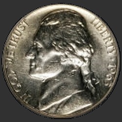 аверс 5¢ (nickel) 1963 "EUA - 5 cêntimos / 1963 - D"