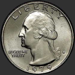 аверс 25¢ (квотер) 1979 "USA - Quarter / 1979 - D"