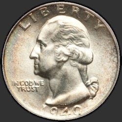 аверс 25¢ (quarter) 1940 "الولايات المتحدة الأمريكية - الربع / 1940 - D"