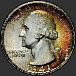 аверс 25¢ (quarter) 1941 "USA  - クォーター/ 1941  -  S"