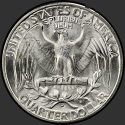 реверс 25¢ (quarter) 1945 "EUA - Trimestre / 1945 - D"