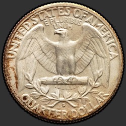 реверс 25¢ (quarter) 1951 "EUA - Trimestre / 1951 - D"