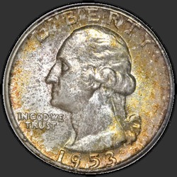 аверс 25¢ (quarter) 1953 "미국 - 분기 / 1953 - P"