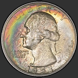 аверс 25¢ (quarter) 1953 "الولايات المتحدة الأمريكية - الربع / 1953 - D"
