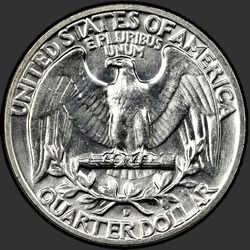 реверс 25¢ (квотер) 1955 "USA - Quarter / 1955 - D"