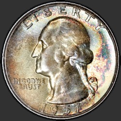 аверс 25¢ (quarter) 1957 "الولايات المتحدة الأمريكية - الربع / 1957 - P"