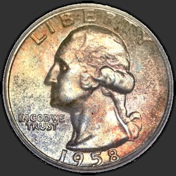 аверс 25¢ (квотер) 1958 "США - квартал / 1958 - P"