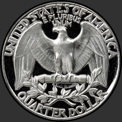 реверс 25¢ (quarter) 1954 "الولايات المتحدة الأمريكية - الربع / 1954 - برهان"